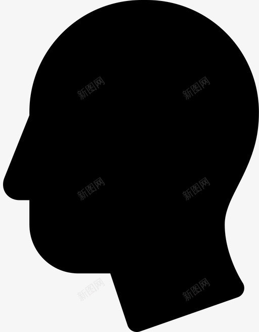 头脸人图标svg_新图网 https://ixintu.com 人 人填充 侧面 头 脸 鼻子