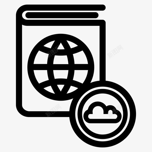 网络图书云全球网络图标svg_新图网 https://ixintu.com 全球 存储 宇宙 网络 网络图书云