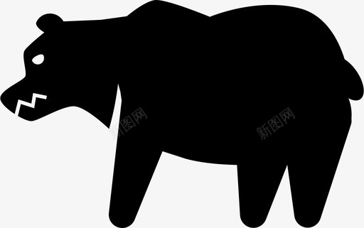 熊动物猎人图标svg_新图网 https://ixintu.com 动物 熊 猎人