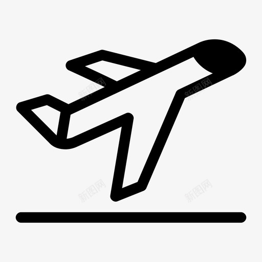 起飞飞机飞行图标svg_新图网 https://ixintu.com 旅行 起飞 运输 飞机 飞行