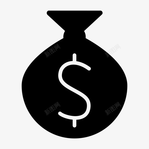 钱袋银行预算图标svg_新图网 https://ixintu.com 商业 钱袋 银行 预算