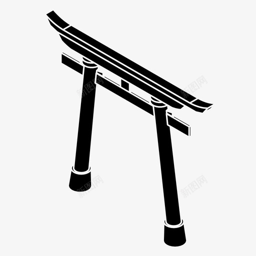 东丽入口大门图标svg_新图网 https://ixintu.com 东丽 入口 大门 日本细木工 神社 神道门