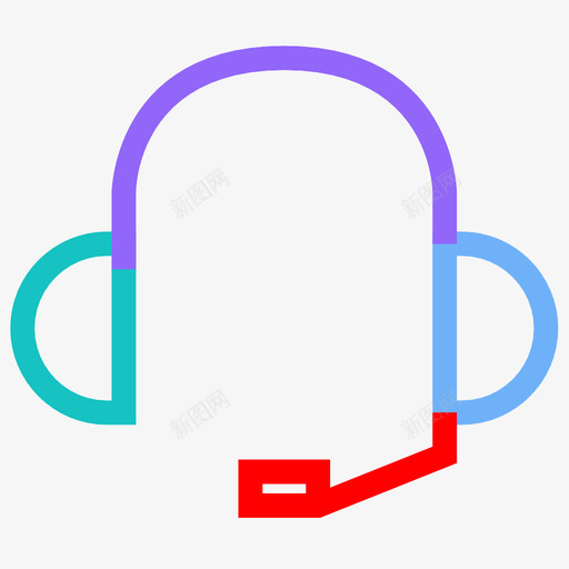 头戴式耳机图标svg_新图网 https://ixintu.com 头戴式耳机