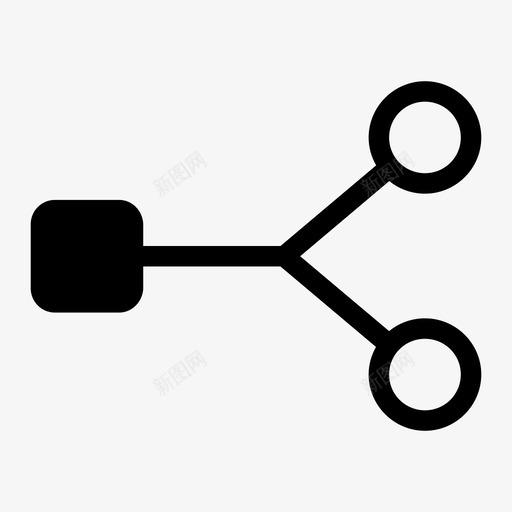 拆分剪切中断图标svg_新图网 https://ixintu.com 中断 分发 剪切 拆分