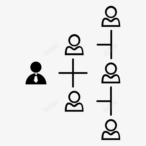 层次结构员工水平层次结构图标svg_新图网 https://ixintu.com 员工 团队成员 层次结构 水平层次结构 组织结构