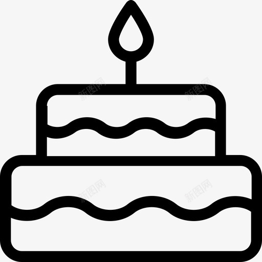 生日蛋糕蜡烛庆祝图标svg_新图网 https://ixintu.com 圣诞蛋糕 庆祝 派对和庆祝线图标 生日蛋糕 蜡烛