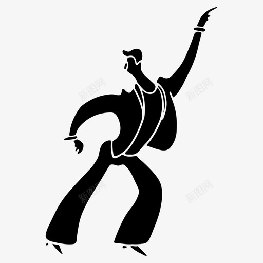 迪斯科舞惊悚男人图标svg_新图网 https://ixintu.com 复古 惊悚 男人 迪斯科舞