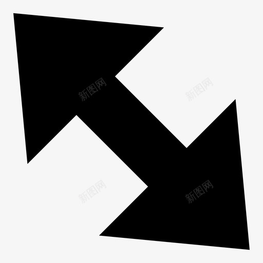 对角线箭头方向调整大小图标svg_新图网 https://ixintu.com 对角线箭头 方向 方式 符号 调整大小