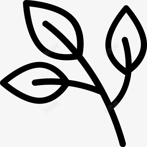 生态点叶通用树图标svg_新图网 https://ixintu.com 点叶 生态 科技线图标 自然 自然灵感 通用树