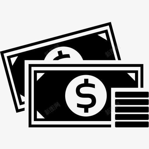 美元生意现金图标svg_新图网 https://ixintu.com 现金 生意 硬币 美元 钱