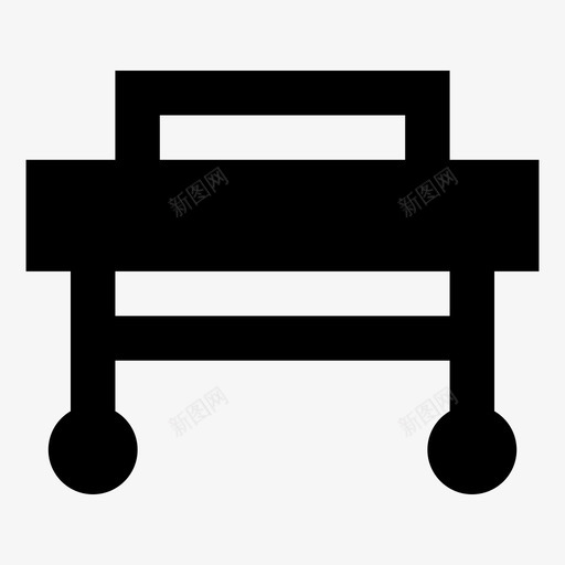病床轮床医院担架图标svg_新图网 https://ixintu.com 医疗保健 医院担架 病床 轮床