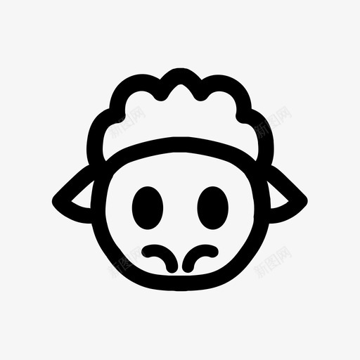 绵羊农业动物图标svg_新图网 https://ixintu.com 农业 农业和园艺第2卷 动物 绵羊 羊毛 羊肉