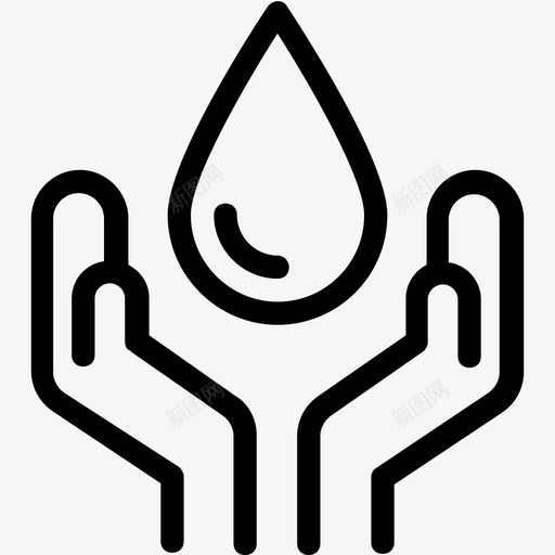 献血血液援助滴血图标svg_新图网 https://ixintu.com 医疗线图标 手 滴血 献血 血液援助