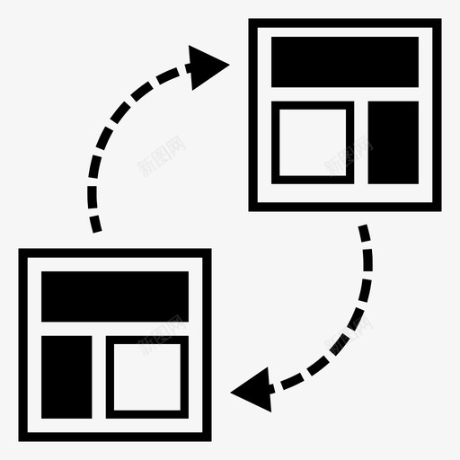 ab测试可用性测试数据科学工作流图标svg_新图网 https://ixintu.com ab测试 可用性测试 数据科学工作流