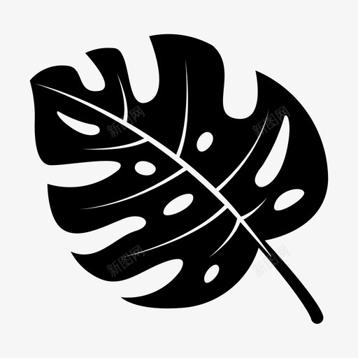热带叶榕树怪兽叶图标svg_新图网 https://ixintu.com 怪兽叶 植物 榕树 热带叶