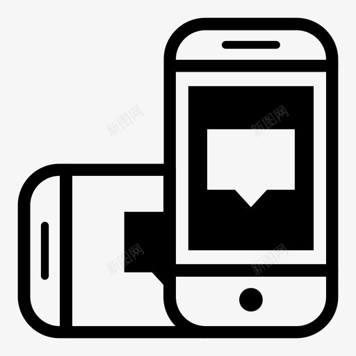 智能手机聊天消息模型图标svg_新图网 https://ixintu.com 智能手机模型1 智能手机聊天 模型 消息