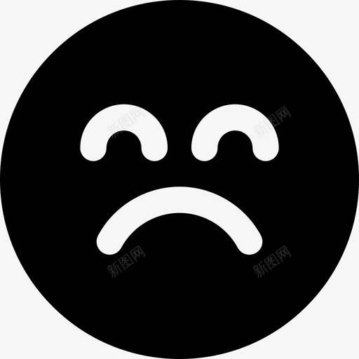 悲伤的脸手势说话图标svg_新图网 https://ixintu.com 悲伤的脸 手势 说话