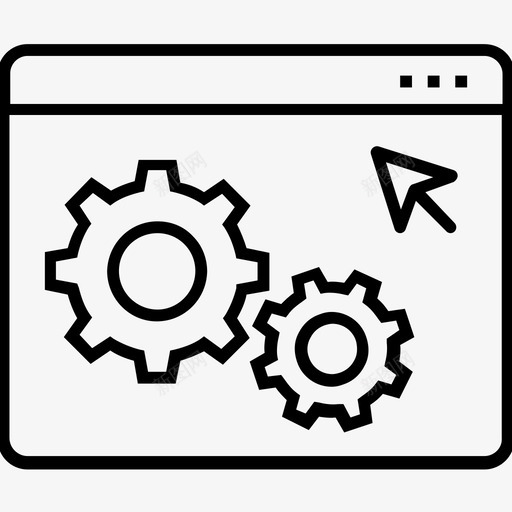 ppc优化点击齿轮图标svg_新图网 https://ixintu.com 1400网页和搜索引擎优化平面线图标 ppc优化 点击 齿轮