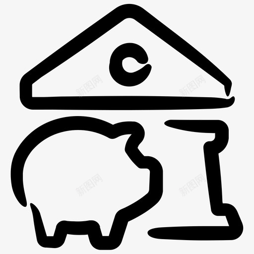 存钱罐第二卷图标svg_新图网 https://ixintu.com 存钱罐 第二卷
