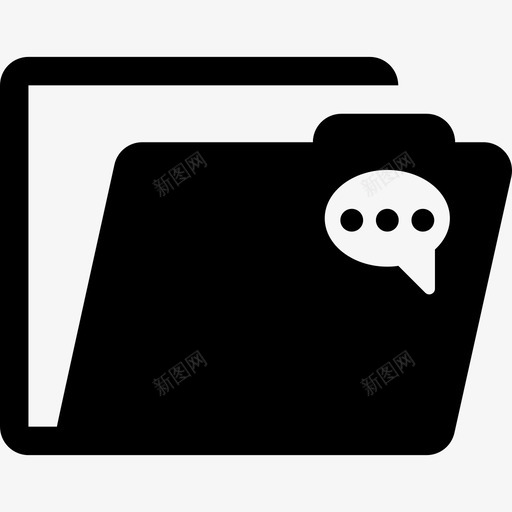 带语音气泡的文件夹界面文件夹图标svg_新图网 https://ixintu.com 带语音气泡的文件夹 文件夹 界面