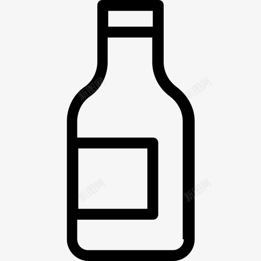 伏特加瓶酒精啤酒图标svg_新图网 https://ixintu.com 伏特加瓶 啤酒 派对和庆祝线图标 酒精 饮料