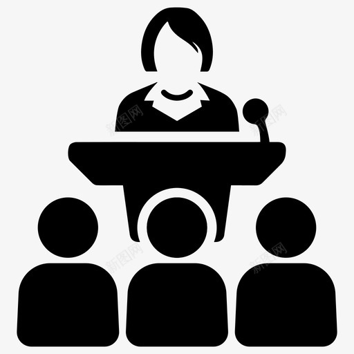 演讲人会议室讲座图标svg_新图网 https://ixintu.com 企划管理 会议室 演讲 演讲人 讲座