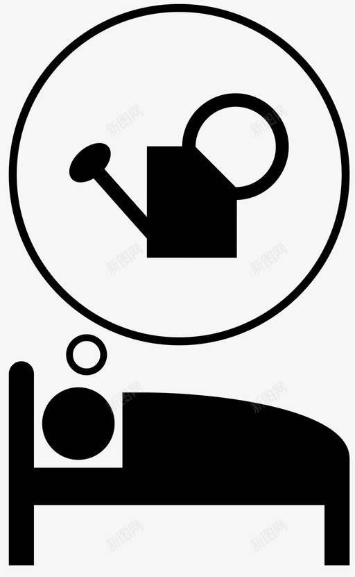 梦幻花园床夜图标svg_新图网 https://ixintu.com 噩梦 夜 床 梦幻花园 睡眠