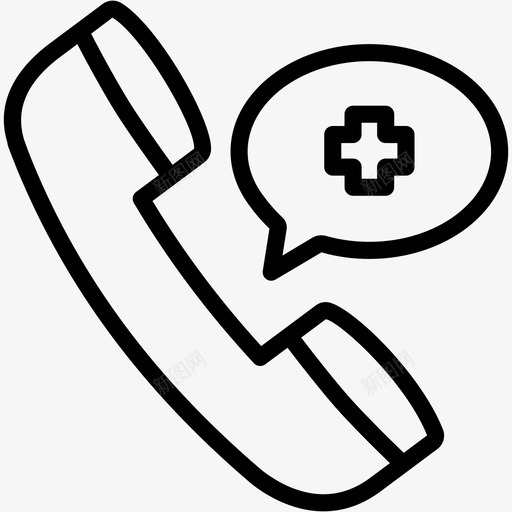 紧急呼叫求助热线医院图标svg_新图网 https://ixintu.com 医疗人员 医院 接线员 求助热线 紧急呼叫