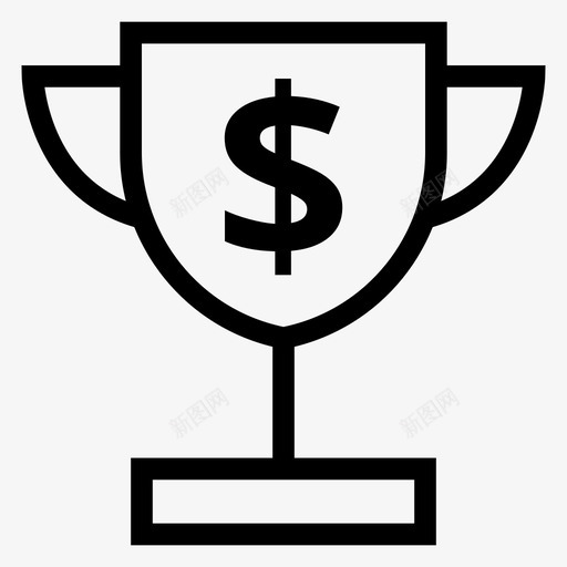 奖杯冠军奖牌图标svg_新图网 https://ixintu.com 冠军 奖杯 奖牌 赢家 银行理财系列图标
