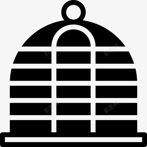 鸟笼动物宠物图标svg_新图网 https://ixintu.com 动物 宠物 宠物店 鸟笼