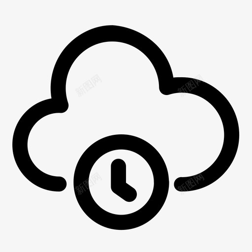 云云计算天空图标svg_新图网 https://ixintu.com 云 云计算 天气 天空 计时器