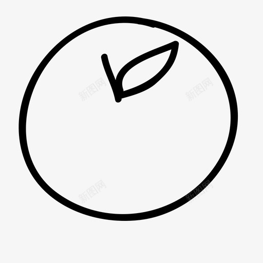 橘子苹果食物图标svg_新图网 https://ixintu.com 橘子 水果 苹果 食物