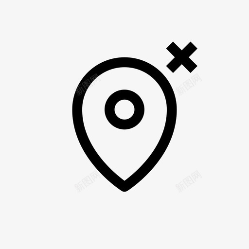 删除位置地图定位添加位置图标svg_新图网 https://ixintu.com 删除位置 地图定位 添加位置