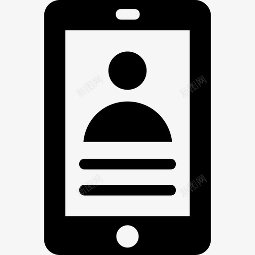 移动配置文件头像用户图标svg_新图网 https://ixintu.com 头像 用户 移动配置文件 网络和通信实体图标