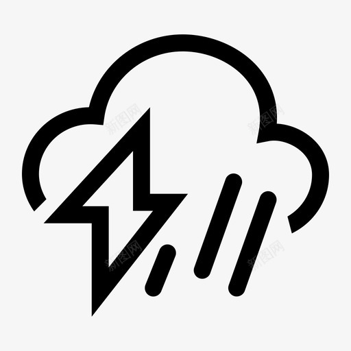 雷阵雨svg_新图网 https://ixintu.com 雷阵雨