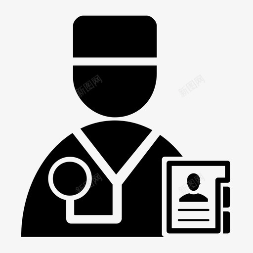 医生档案svg_新图网 https://ixintu.com 医生档案