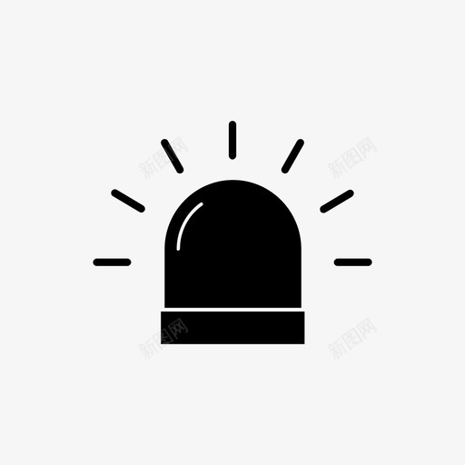警笛灯光图标svg_新图网 https://ixintu.com 灯光 警笛