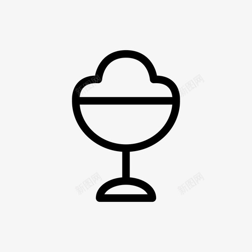 冰淇淋碗甜点食物图标svg_新图网 https://ixintu.com 冰淇淋碗 冰激凌 晚餐 甜点 美味 食物