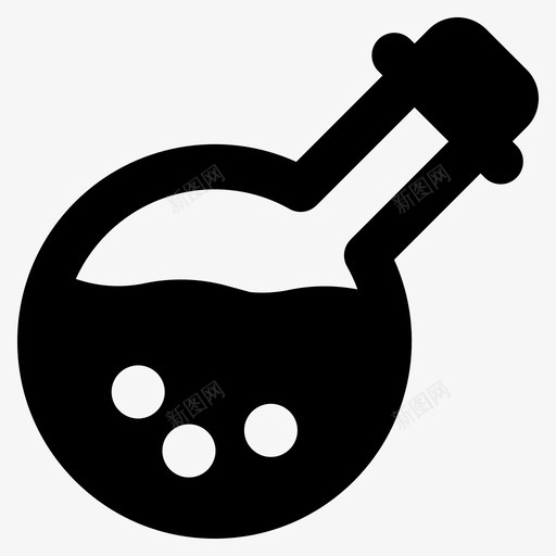 圆底烧瓶瓶子化学图标svg_新图网 https://ixintu.com 万圣节 化学 圆底烧瓶 毒药 瓶子 电子商务网上购物 药水