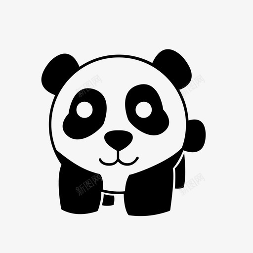 熊猫可爱动物图标svg_新图网 https://ixintu.com 动物 可爱 可爱的动物 拥抱 熊 熊猫