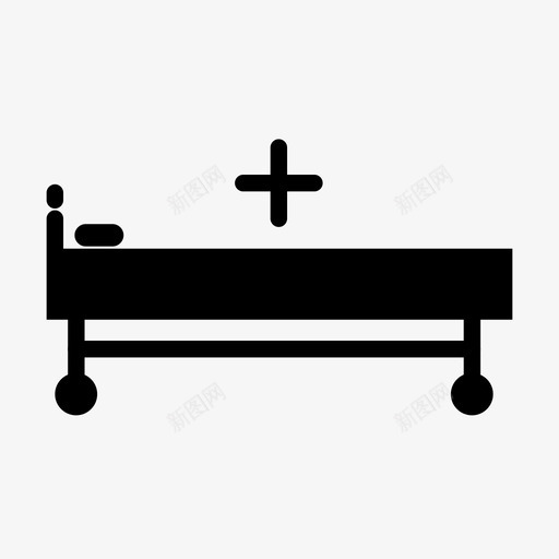病床医疗图标svg_新图网 https://ixintu.com 医疗 病床