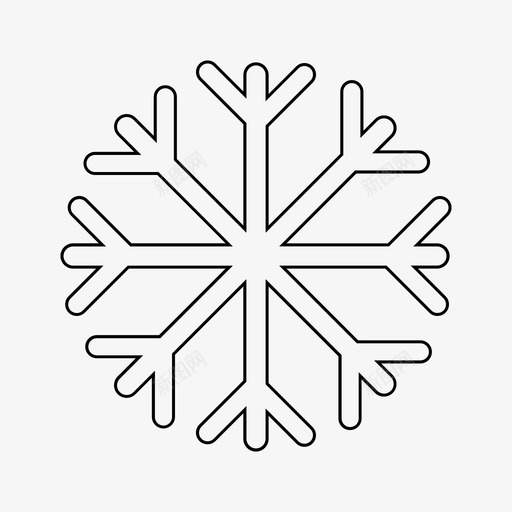 雪花凉爽冬天图标svg_新图网 https://ixintu.com 冬天 凉爽 雪花
