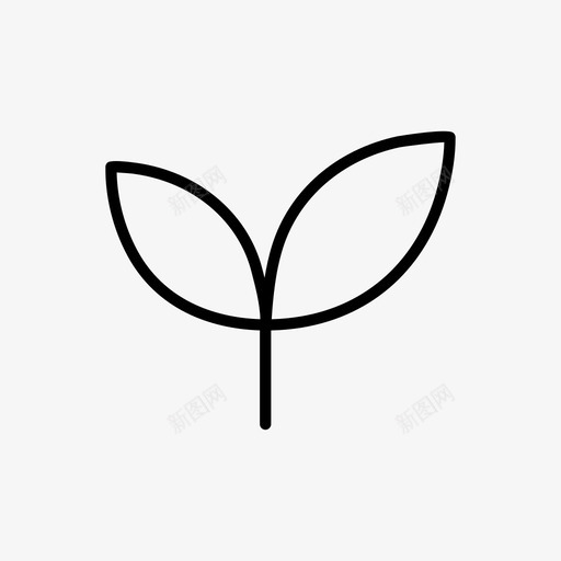 药草花园绿叶图标svg_新图网 https://ixintu.com 植物 绿叶 花园 药草