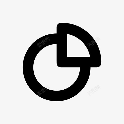 饼图分析图表图标svg_新图网 https://ixintu.com 分析 图表 增长 实线图标 报表 饼图