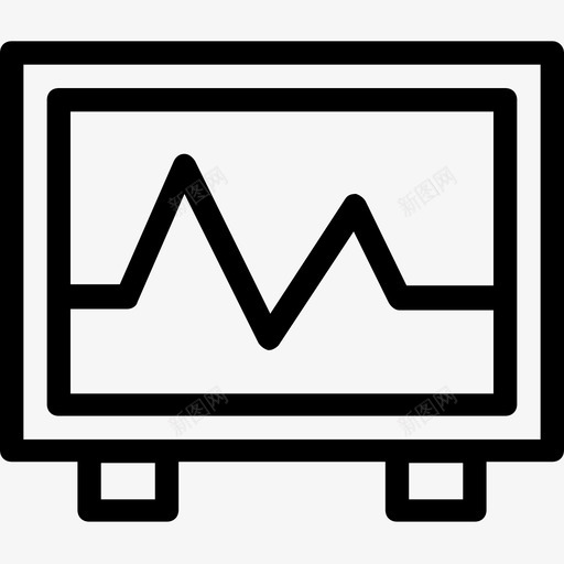 心电图机心电监护仪心电图图标svg_新图网 https://ixintu.com 医疗线路图标 心电图 心电图机 心电监护仪