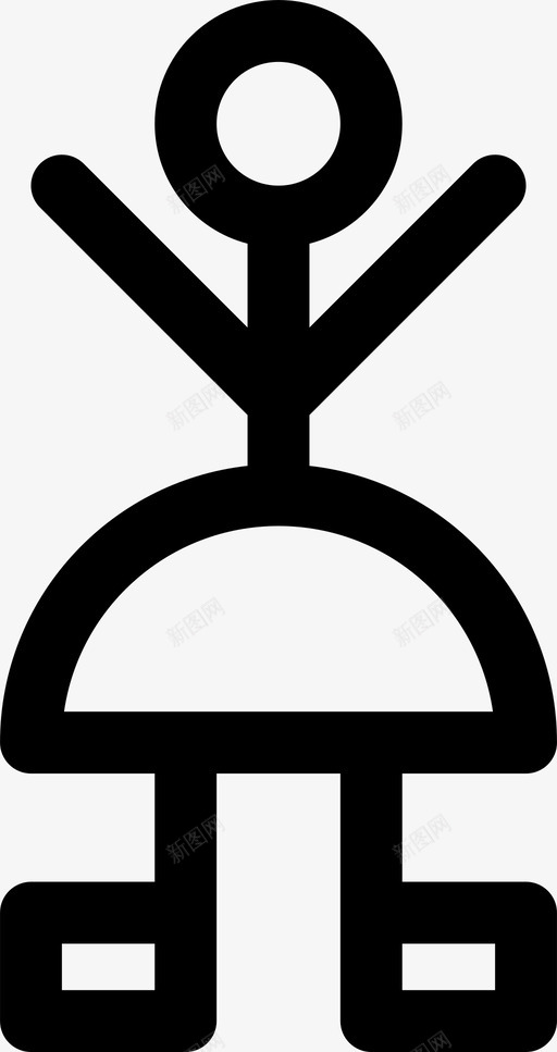 女人化身欢呼图标svg_新图网 https://ixintu.com 人 人类 化身 女人 欢呼 裙子