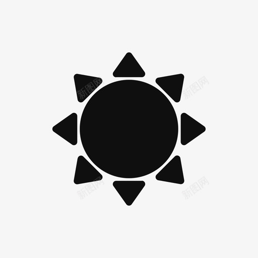 太阳热光图标svg_新图网 https://ixintu.com 光 太阳 热 阳光