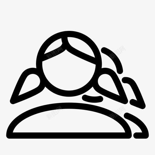 用户帐户女性图标svg_新图网 https://ixintu.com 功能 女孩 女性 帐户 用户