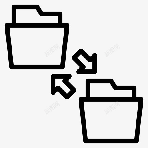 文件传输数据文档图标svg_新图网 https://ixintu.com 业务基础1 交换 共享 数据 文件传输 文档