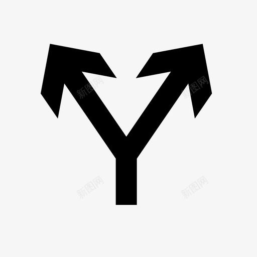 双向箭头飞镖路图标svg_新图网 https://ixintu.com 双向箭头 路 飞镖
